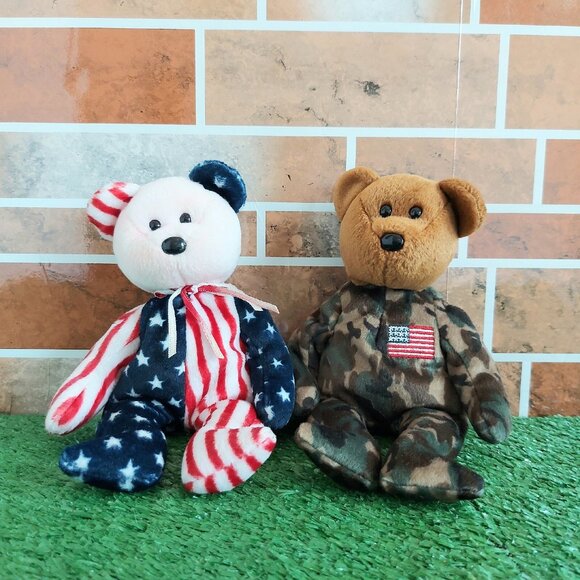 American Icons Hero and Spangle July 4th Ty Beanie Babies - Picture 3 of 10